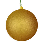 Vickerman N592033DG 8" Copper/Gold Glitter Ball Drilled 1 Per Bag