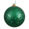 Vickerman N591224DQ 4.75" Emerald Sequin Ball Ornament 4 Per Bag