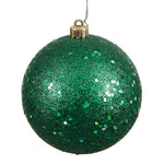 Vickerman N591224DQ 4.75" Emerald Sequin Ball Ornament 4 Per Bag