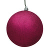 Vickerman N591070DG 4" Fuchsia Glitter Ball Ornament 6 Per Bag