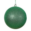 Vickerman N591204DG 4.75" Green Glitter Ball Ornament 4 Per Bag