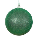 Vickerman N592004DG 8" Green Glitter Ball Ornament