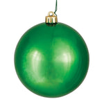 Vickerman N593004DSV 12" Green Shiny Ball Ornament