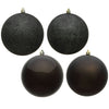 Vickerman N591584BX 6" Gunmetal 4-Finish Ball Ornament Assortment 4 Per Box