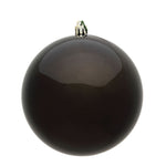 Vickerman N591584DCV 6" Gunmetal Candy Ball Ornament 4 Per Bag