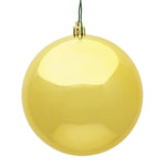 Vickerman N592037DSV 8" Honey Gold Shiny Ball Ornament