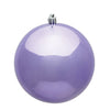 Vickerman N591586DSV 6" Lavender Shiny Ball Ornament 4 Per Bag