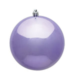 Vickerman N591586DSV 6" Lavender Shiny Ball Ornament 4 Per Bag