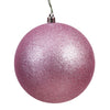 Vickerman N591245DG 4.75" Mauve Glitter Ball Ornament 4 Per Bag