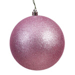 Vickerman N591245DG 4.75" Mauve Glitter Ball Ornament 4 Per Bag