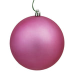 Vickerman N591545DMV 6" Mauve Matte Ball Ornament 4 Per Bag
