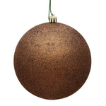 Vickerman N592576DG 10" Mocha Glitter Ball Ornament
