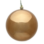 Vickerman N593076DSV 12" Mocha Shiny Ball Ornament