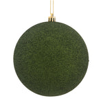 Vickerman N591264DG 4.75" Moss Green Glitter Ball Ornament 4 Per Bag