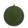 Vickerman N592564DG 10" Moss Green Glitter Ball Ornament