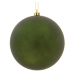 Vickerman N591064DMV 4" Moss Green Matte Ball Ornament 6 Per Bag