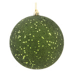 Vickerman N591564DQ 6" Moss Green Sequin Ball Ornament 4 Per Bag