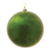 Vickerman N592064DSV 8" Moss Green Shiny Ball Ornament