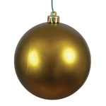 Vickerman N591514DMV 6" Olive Matte Ball Ornament 4 Per Bag