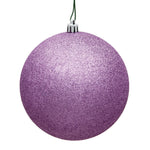 Vickerman N590769DG 2.75" Orchid Glitter Ball Christmas Ornament With Drilled And Wired Cap 12 Per Bag