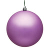 Vickerman N593069DMV 12" Orchid Matte Uv Treated Ball Christmas Ornament With Drilled And Wired Cap