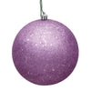 Vickerman N591069DQ 4" Orchid Glitter Sequin Ball Christmas Ornament With Drilled And Wired Cap 6 Per Bag