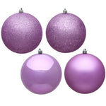 Vickerman N591269A 4.75" Orchid 4-Finish Ball Christmas Ornament 4 Per Box