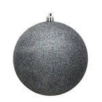Vickerman N592587DG 10" Pewter Glitter Ball Ornament