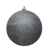 Vickerman N593087DG 12" Pewter Glitter Ball Ornament