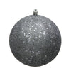 Vickerman N592587DQ 10" Pewter Sequin Ball Ornament