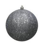 Vickerman N592587DQ 10" Pewter Sequin Ball Ornament