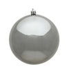 Vickerman N592087DSV 8" Pewter Shiny Ball Ornament