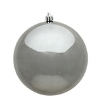 Vickerman N592087DSV 8" Pewter Shiny Ball Ornament