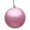 Vickerman N591079DCV 4" Pink Candy Ball Ornament 6 Per Bag