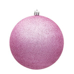 Vickerman N591279DG 4.75" Pink Glitter Ball Ornament 4 Per Bag