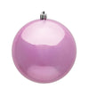 Vickerman N591079DSV 4" Pink Shiny Ball Ornament 6 Per Bag