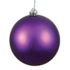 Vickerman N591526DMV 6" Plum Matte Ball Ornament 4 Per Bag