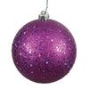 Vickerman N591226DQ 4.75" Plum Sequin Ball Ornament 4 Per Bag