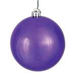 Vickerman N593026DSV 12" Plum Shiny Ball Ornament