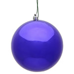 Vickerman N592566DSV 10" Purple Shiny Ball Ornament
