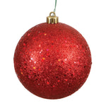 Vickerman N591203DQ 4.75" Red Sequin Ball Ornament 4 Per Bag