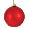 Vickerman N592503DSV 10" Red Shiny Ball Ornament