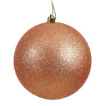 Vickerman N593058DG 12" Rose Gold Glitter Ball Ornament