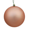 Vickerman N591558DMV 6" Rose Gold Matte Ball Ornament 4 Per Bag