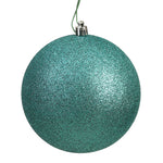 Vickerman N591544DG 6" Sea Foam Glitter Ball Ornament 4 Per Bag