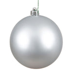 Vickerman N592007DMV 8" Silver Matte Ball Ornament
