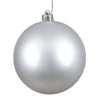 Vickerman N593007DMV 12" Silver Matte Ball Ornament