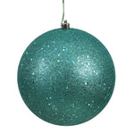 Vickerman N591542DQ 6" Teal Sequin Ball Ornament 4 Per Bag