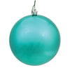Vickerman N593042DSV 12" Teal Shiny Ball Ornament