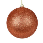Vickerman N591071DG 4" Coral Glitter Ball Ornament 6 Per Bag